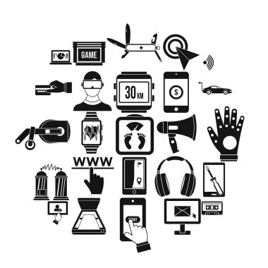 Ayarlama Icons set, basit tarzı