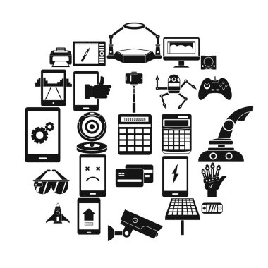 Yükleme Icons set, basit tarzı