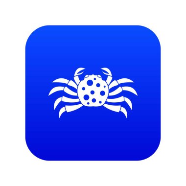 Yengeç deniz hayvan simgesi dijital mavi