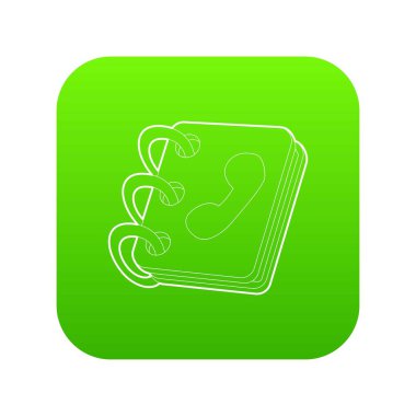 Not defteri simgesi yeşil vektör