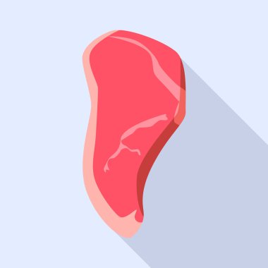 Taze çiğ et kutsal kişilerin resmi, düz stil