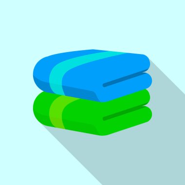 Havlu yığını simgesi, düz stil