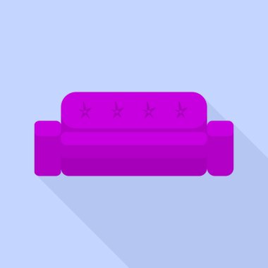 Mor koltuk simge, düz stil