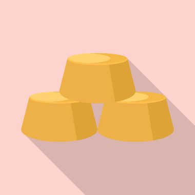 Balmumu parçası simgesi, düz stil