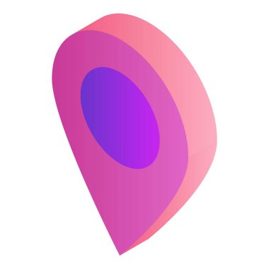 GPS harita PIN simgesi, izometrik stili