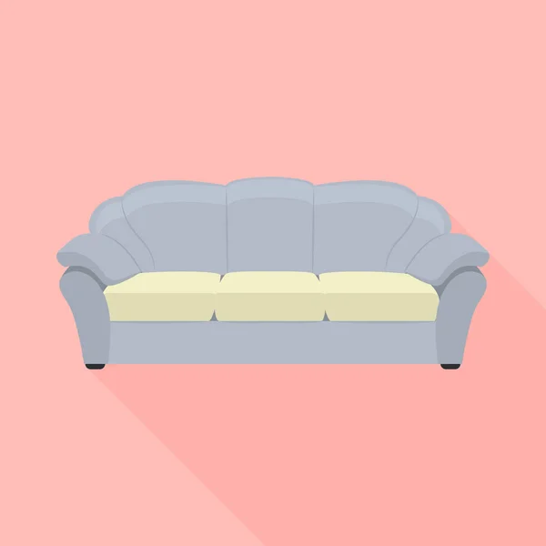 Canapé icône classique, style plat — Image vectorielle