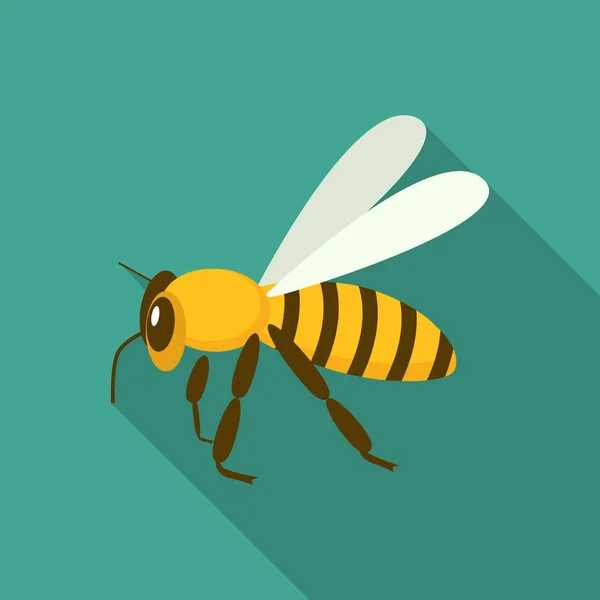 Ікона королеви бджіл, плоский стиль — стоковий вектор