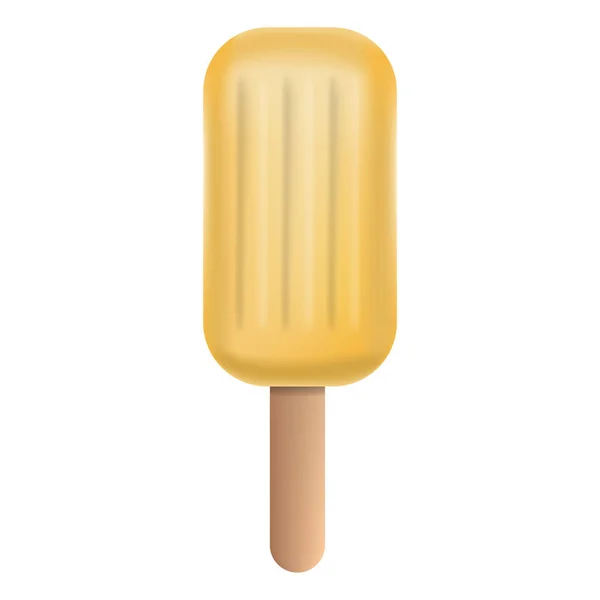 Oranžová ikona popsicle, realistický styl — Stockový vektor