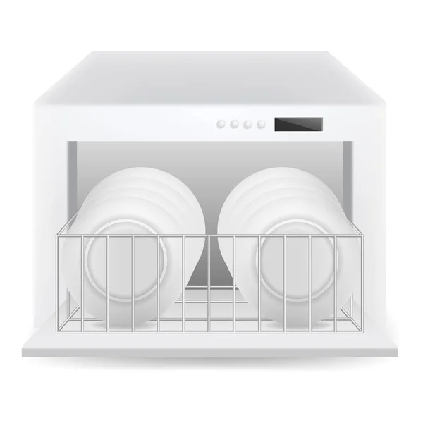 Піктограма посудомийної машини, реалістичний стиль — стоковий вектор