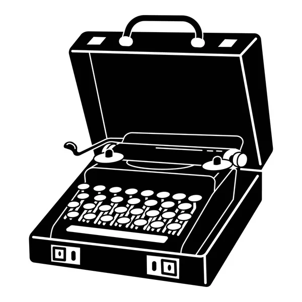Ícone de máquina de escrever caso, estilo simples — Vetor de Stock
