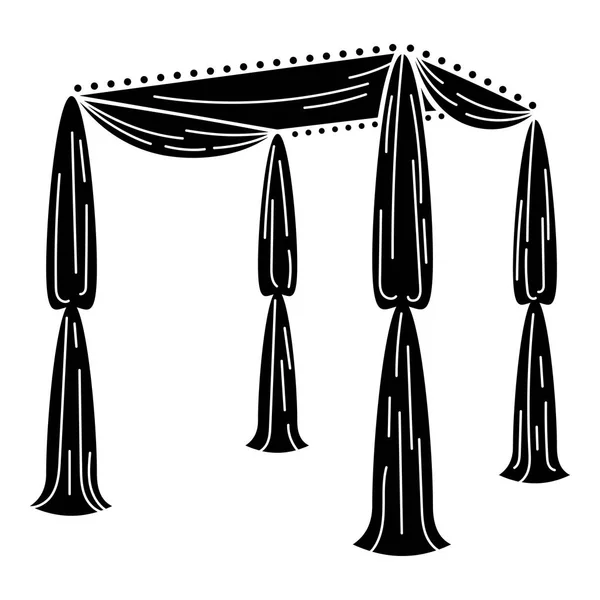 Bruiloft gazebo pictogram, eenvoudige stijl — Stockvector