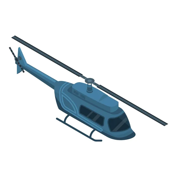 Secret helicopter icon, isometric style — Stock Vector