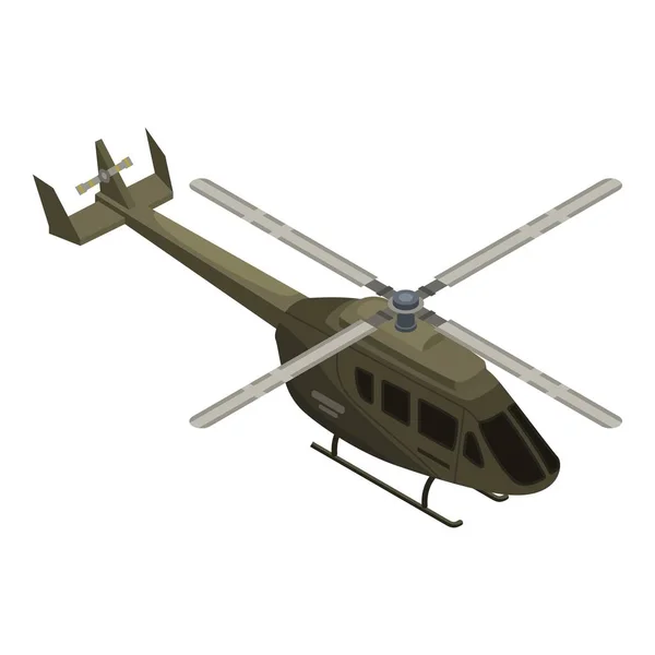 Значок військового вертольота, ізометричний стиль — стоковий вектор