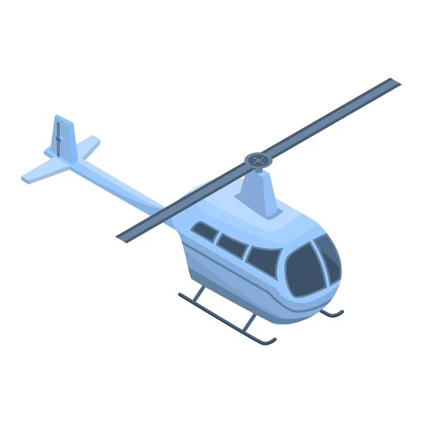 Small helicopter icon, isometric style — Stock Vector
