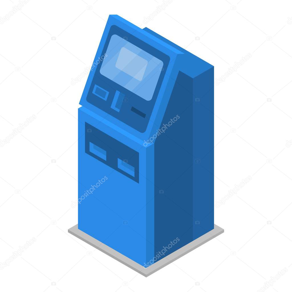 Payment machine icon, isometric style