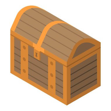 Hazine kutusu simgesi, izometrik stili