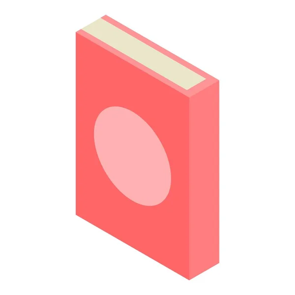 Ícone de livro vermelho, estilo isométrico — Vetor de Stock