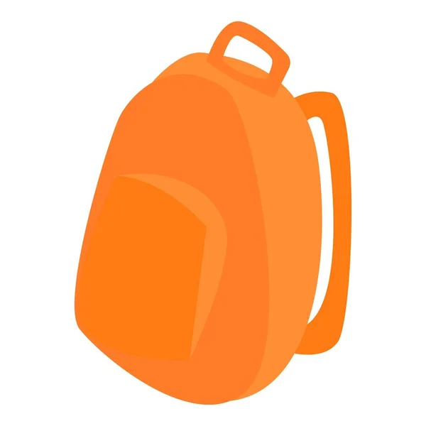 Orangefarbenes Rucksack-Symbol, isometrischer Stil — Stockvektor