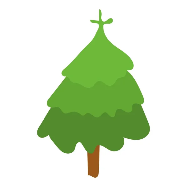 Fir tree pictogram, isometrische stijl — Stockvector