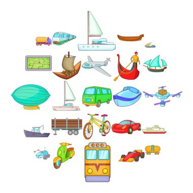 Değişen dünya simgeleri ayarla, tarzı çizgi film