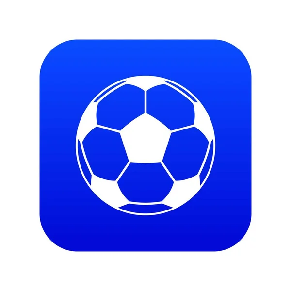 Futebol ou bola de futebol ícone digital azul — Vetor de Stock