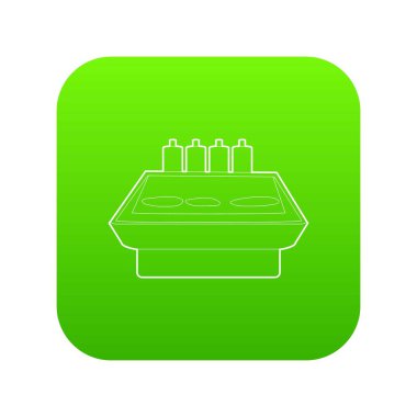 Shopwindow yeşil simge vektör