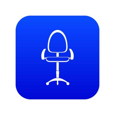 Modern ofis sandalye simge dijital mavi