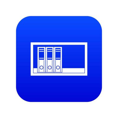 Office klasörler raf simgesi dijital mavi