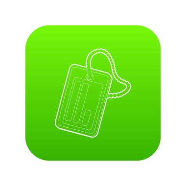 Kimlik ordu rozet simge yeşil vektör