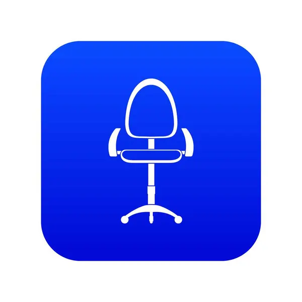 Silla de oficina moderna icono digital azul — Archivo Imágenes Vectoriales