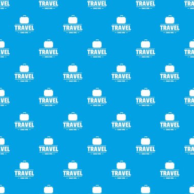 Seyahat çanta desen vektör kesintisiz mavi