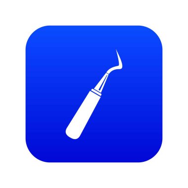 Diş sonda simgesi dijital mavi