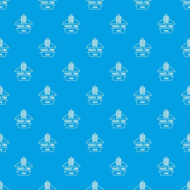 Seyahat bavul desen vektör kesintisiz mavi