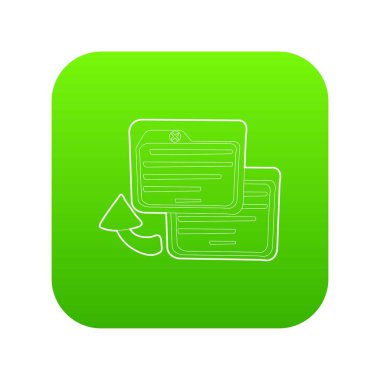 Kartvizit yeşil simge vektör