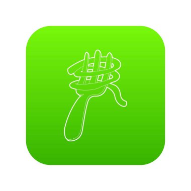 Çatal yeşil simge vektör