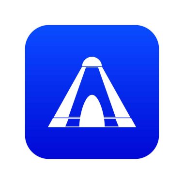 Çadır simgesi dijital mavi