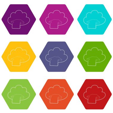 9 vektör gelen veritabanı Icons set