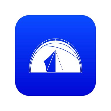 Kubbe çadır simgesi dijital mavi