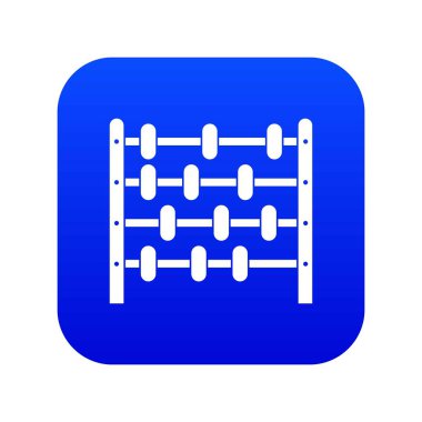 Çocuk abaküs simgesi dijital mavi