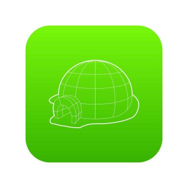 Igloo yeşil simge vektör