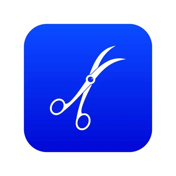 Chirurgické nůžky ikonu digitální modrá — Stockový vektor