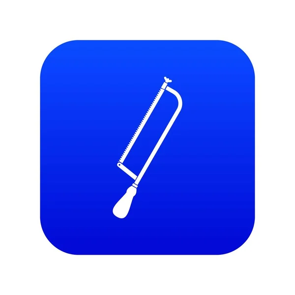 Amputación y sierra quirúrgica icono azul digital — Archivo Imágenes Vectoriales