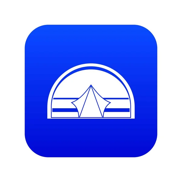 Icono de carpa semicircular azul digital — Archivo Imágenes Vectoriales