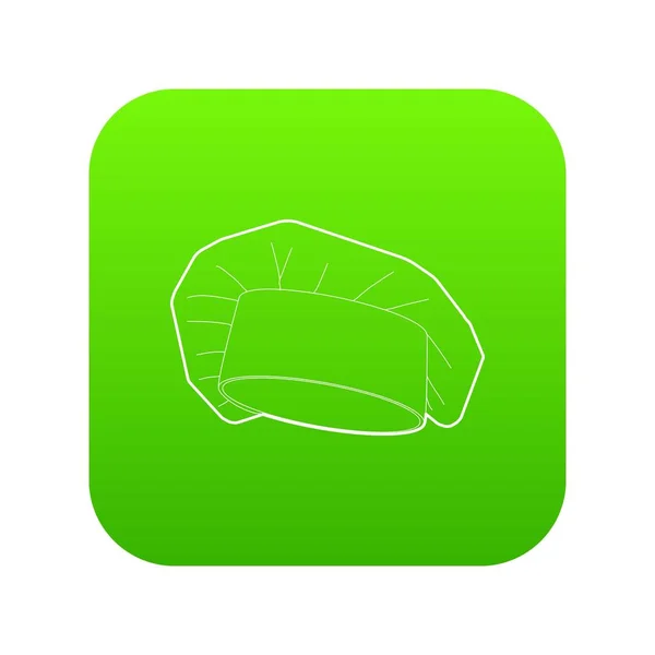 Kochmütze Symbol grüner Vektor — Stockvektor