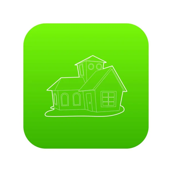 Haus Symbol grüner Vektor — Stockvektor