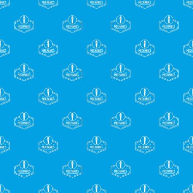 Dişli mekanik desen vektör kesintisiz mavi