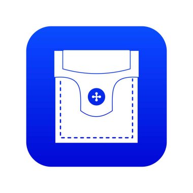 Vana cep düğme simgesi dijital blue ile