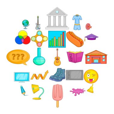 Elit Icons set, karikatür tarzı