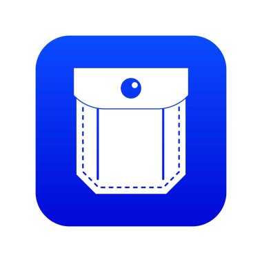 Cep kapak ve düğme simgesi olan dijital mavi