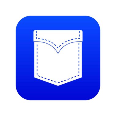 Siyah kapak cep simgesi dijital mavi